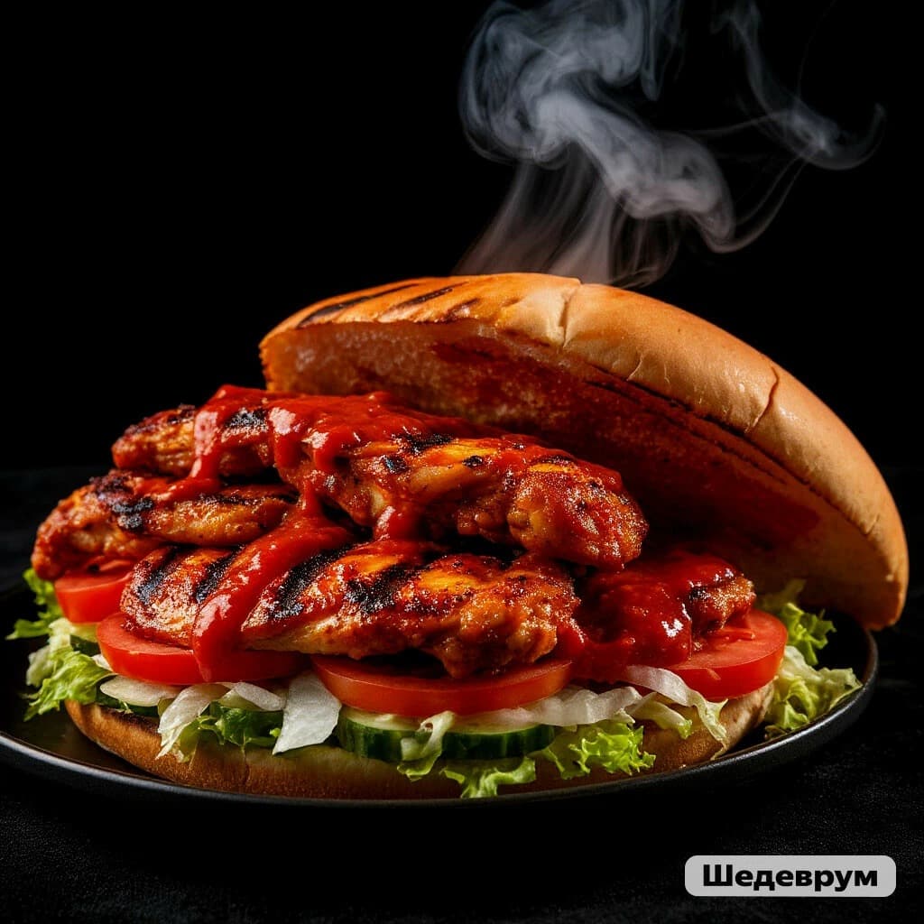 Донар с курицей в соусе